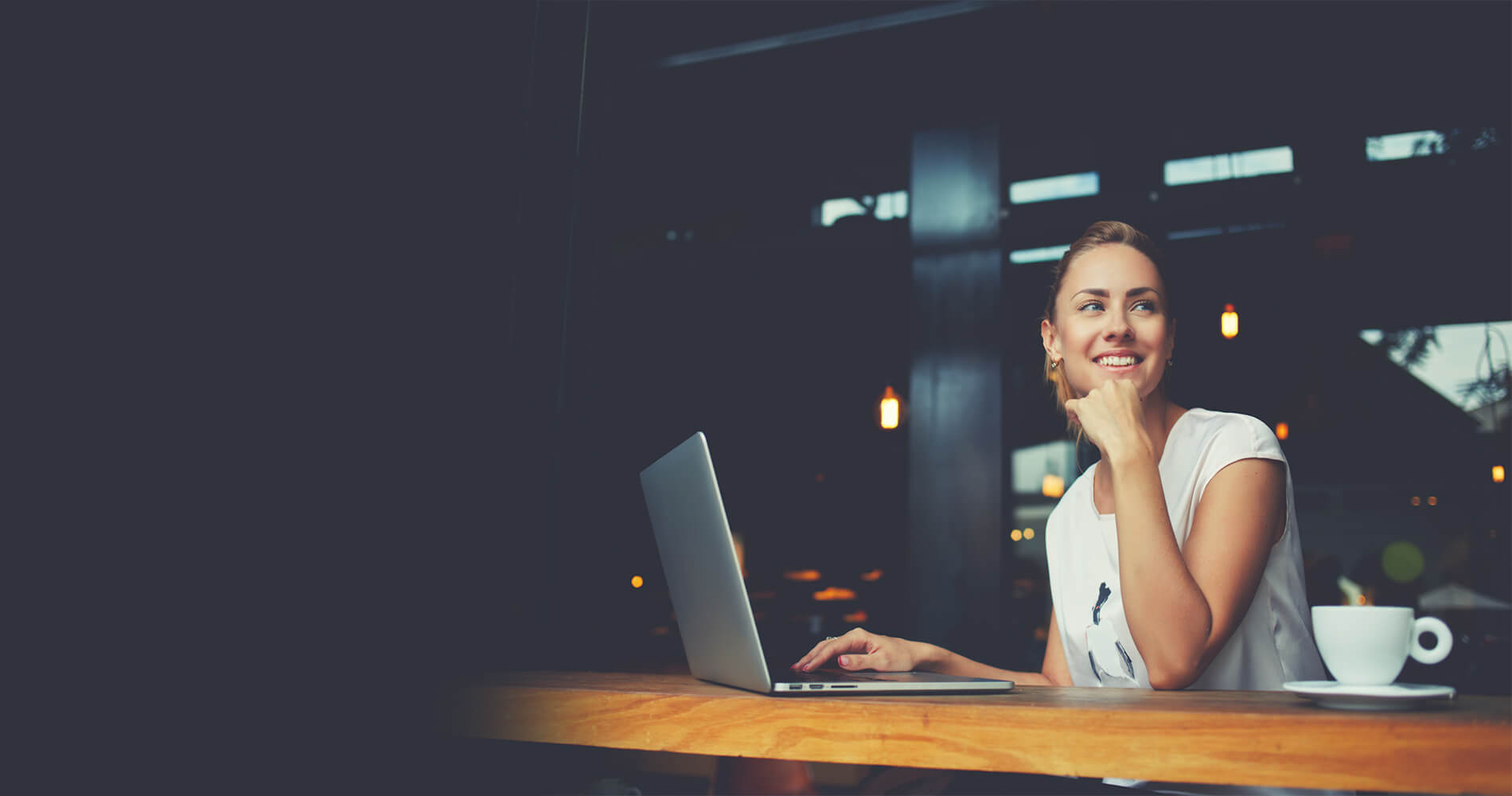 Woman working on the computer