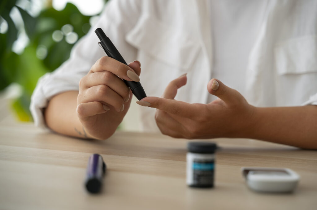 Checking blood sugar